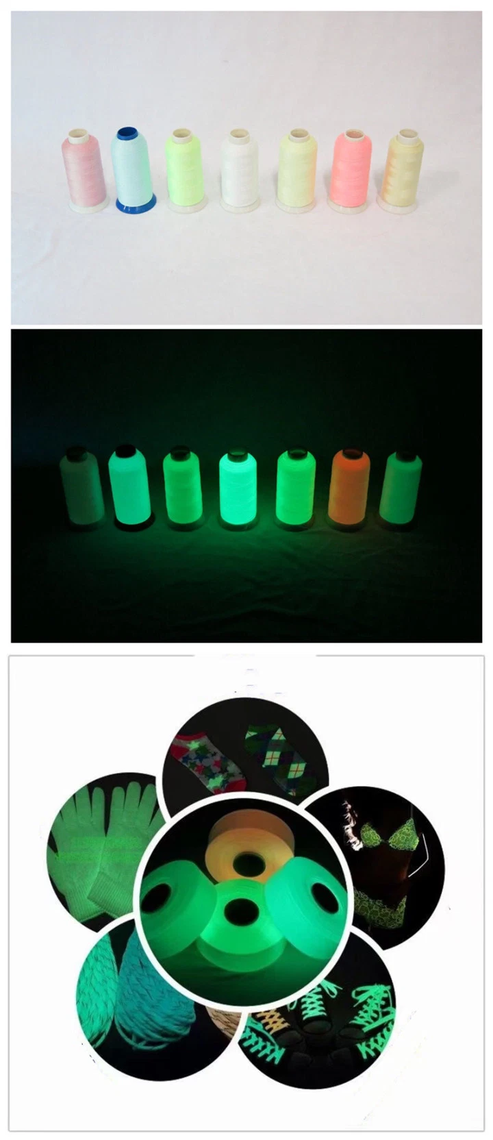 Yarn 5000m Glow in The Dark Yarn Luminous Embroidery Glow Yarn